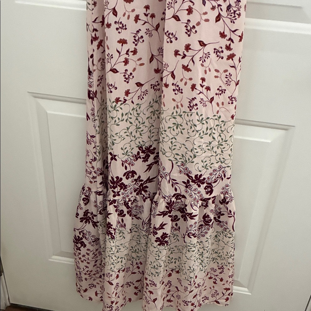 Xhilaration Pink and Purple Floral Maxi Dress - Picture 3 of 6